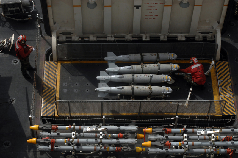 A Weapons Elevator aboard USS Harry S Truman. US Navy Photo
